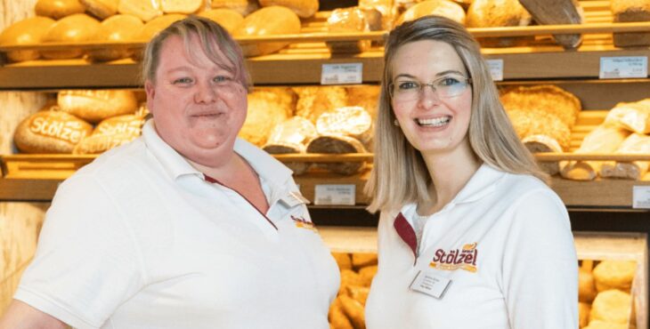 Verkäuferinnen bei der Bäckerei Stölzel