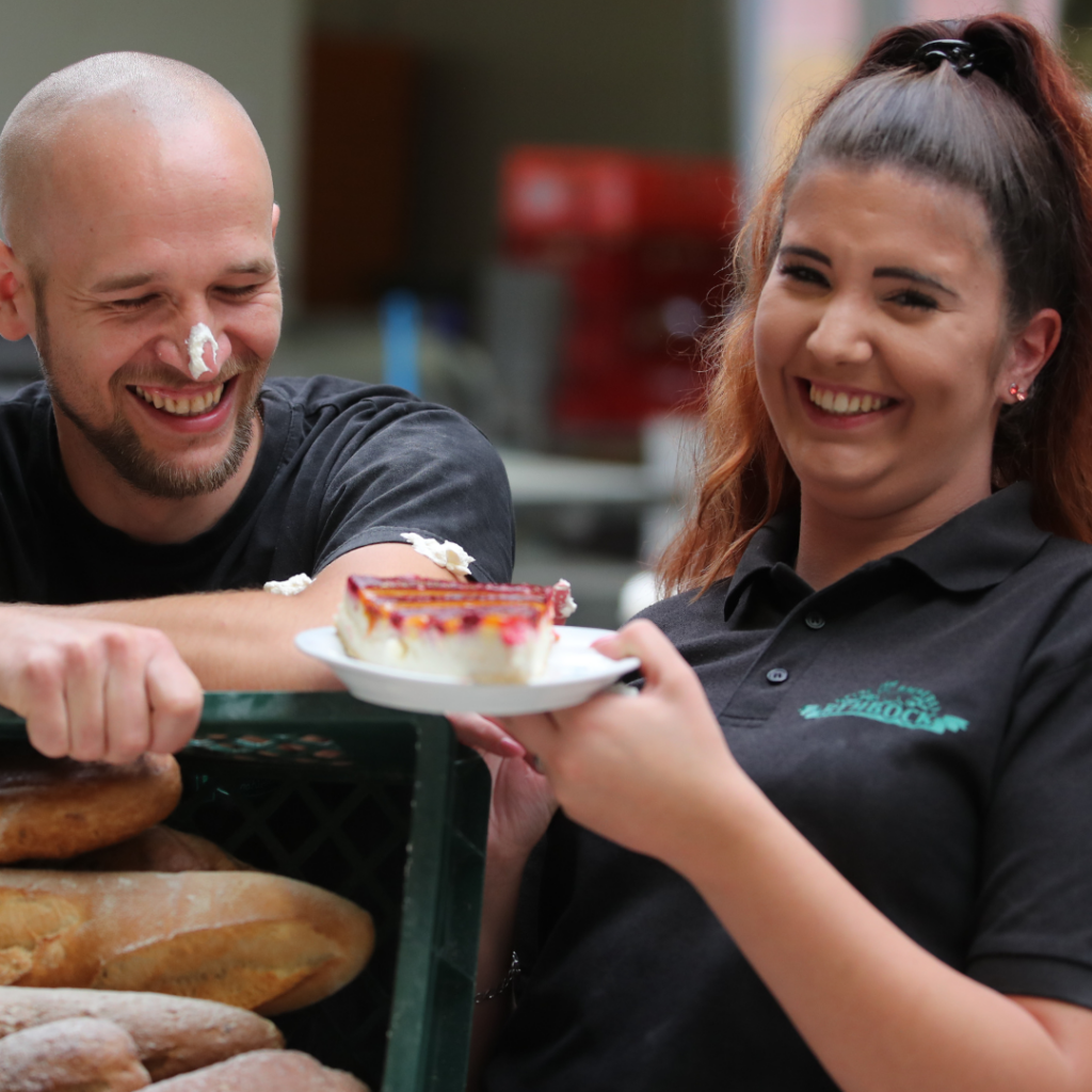 Verkäufer bei der Heidebäckerei Rehbock aus Neustadt am Rübenberge